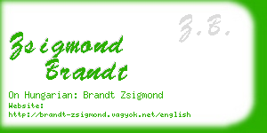 zsigmond brandt business card